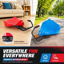 Hand- Push-Pull Swing Car Toy - Rocking Horse Rider Vehicle Suitable For Indoor/Outdoor Play, Ride- Car For &, Gift For Play (Red & Blue) - Red - View 5