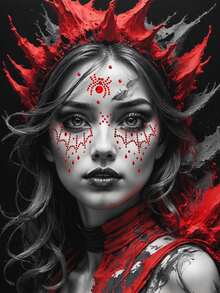 1/3 Peças Adesivo de Diamante Facial em Formato de Aranha de Halloween, Adequado para Maquiagem DIY de Sangue de Morcego e Lágrimas, Adequado para Festa, Carnaval, Decoração de Entretenimento de Feriado, Fantasia de Tema de Terror, Maquiagem de Performance, e Tanto Homens Quanto Mulheres Podem Usar - Multicolorido - Visão 7
