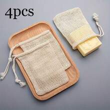 8pcs Soft Mesh Soap Storage Bags, Breathable Gentle Foaming Pouches, Suitable For Sensitive Skin, Travel And Home Bath Accessories - Multicolor - View 10