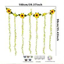 Sunflower Photo Wall Suitable For Home Background Decoration - Sunflower Photo Wall - View 9