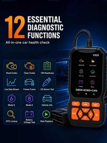 أداة تشخيص OBD2، قارئ رموز أعطال المحرك مع وظيفة إعادة الضبط، يدعم الوضع 6 والوضع 8 واختبار الجاهزية I/M، يتحقق تلقائيًا من ضوء أعطال المحرك، متوافق مع جميع مركبات OBDII المصنعة بعد عام 1996 - متعدد الألوان - مشاهدة 4
