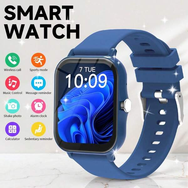 Reloj Inteligente 2026 NUEVO: Soporta llamadas inalámbricas, podómetro, control de música, fotografía remota, despertador y es un reloj inteligente multifuncional. Compatible con teléfonos Android/iOS, adecuado tanto para hombres como para mujeres. Equipado con una batería de 260mAh.