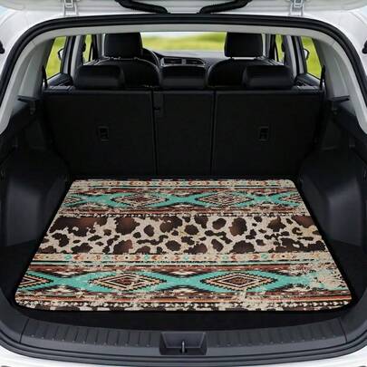 Cow Print Car Trunk Mat - For Dogs & Pets All Weather Trunk Protection Rear Lin…