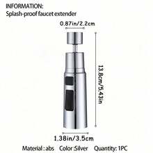 360° Universal Rotating Faucet Extender Aerator, Flexible Waist Design Anti-Splash Faucet Nozzle, 3 Modes Kitchen Sink Sprayer - Multicolor - View 11