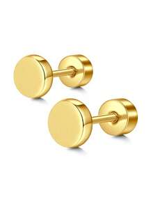 2pcs Elegant Studs Earring For Women Fashion Butterfly Moon Ear Stud Cubic Zirconia 20G Studs Earring Jewelry - Gold - View 8