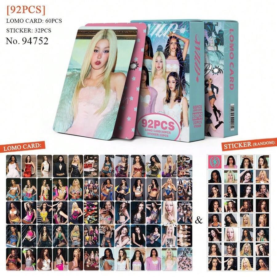 1 Set 1 Box 92pcs KATSEYE New Album WILD Star Merchandise LOMO Collectible Cards - Multicolor - View 1