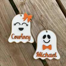Personalized Acrylic Candy Corn Halloween Boo Basket Tag, Custom Name Halloween Basket Tag, Ghost Boo Bag Tag, Trick Or Treat Bag Tag,Personalized Halloween Basket Accessory, Boo Basket Filler, Halloween Name Tag, Custom Ghost Tag, Halloween Gift. - F-halloween Basket Ornament - View 9