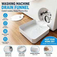Aoifn Washing Machine Drain Pan, Front-Load Washing Machine Filter Cleaning Water Tray, Laundry Room Floor Overflow Protection Tool - A - View 3