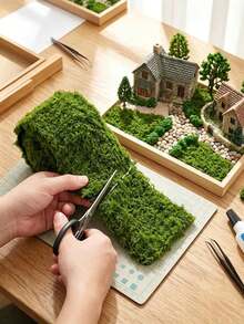 Artificial Moss Mat, Faux Moss Table Runner, Wedding Table Centerpiece Decor, Fairy Garden Handmade, Indoor Green Artificial Grass Wall Decor - Multicolor - View 1
