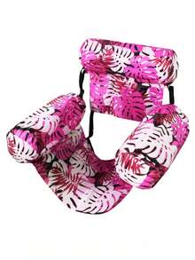 1pc Leaf Design Floating Lounge Chair - Adult Inflatable Pool Chair, Portable Summer Beach Float, Suitable For Beach, Lake And Pool Party Pool Inflatable Float And Pool Raft Pool Supplies Pool Accessories - Multicolor - View 11