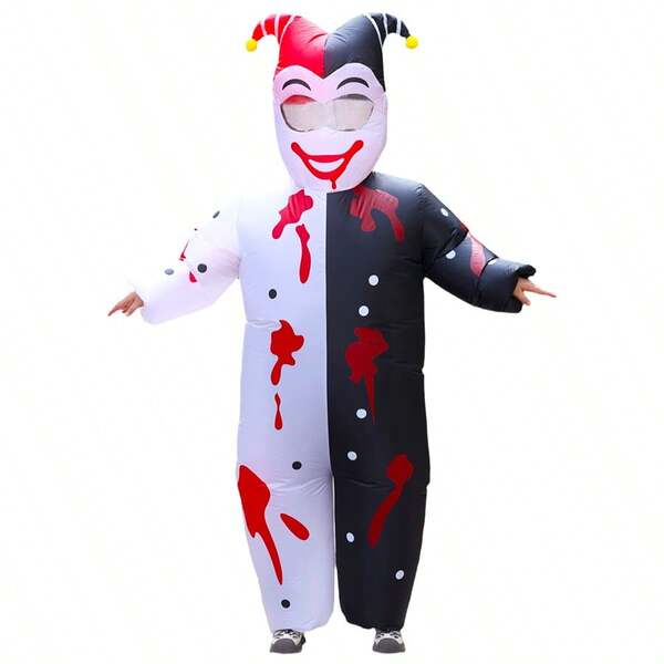 吉祥物小丑充氣服裝 成人男女穿著 邪惡小丑角色扮演服裝 萬聖節派對嘉年華開幕慶典