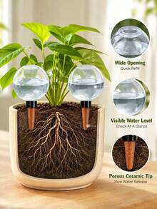 1pc 500ml Automatic Watering Slouchy Flower Pot, New Seepage Device, Small Succulent Plant Drip Irrigation Equipment, Watering Can, Plant Watering Can, Gardening Accessories - Standard Model - View 5