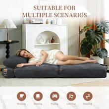 Modern Single-Seater Sofa With Integrated Storage And Elegant Tassel Details For A Cozy Home Space - 灰色+絨布 - 查看 2