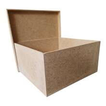 Caixa MDF 20x20x10 cm Tampa de Sapato para Personalização | Convites de Casamento, Presentes e Lembranças - Caramelo - Visão 5