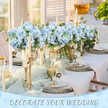 1/4pcs Artificial Peony Hydrangea Bouquet, Suitable For Wedding Decoration, DIY, Bridal Bouquet, Wrist Corsage, Headpiece, Wedding Car Decor, Door Decor, Home, Restaurant, Bedroom, Vase Decor, Party Decoration, Valentine's Day And New Year Gift - Blue - View 10
