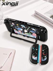1件海洋主題可愛卡通圖案遊戲機保護殼，適用於Switch2 (2025)/Switch OLED/Switch主機，柔軟TPU材質，透明軟/硬殼，多色可選，無需拆卸，防摔防塵，Switch玩家理想禮物 - 查看 12