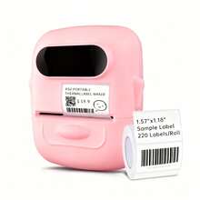 Marklife P50 Pink Inkless Label Maker, Printer Label Termal Mini, Kompatibel untuk Penggunaan Rumah dan Komersial, Cocok untuk Pengorganisasian Rumah, Bisnis, Barcode, Kode QR, Dilengkapi dengan 1 Rol Label 40x30mm (1,57x1,18 inci) - Bubuk stroberi P50 + 1 gulungan ukuran 40*30mm (1,57*1,18 inci) - View 11