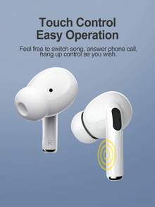 TWS True Wireless Bluetooth Earbuds HiFi Stereo Noise Cancelling Sports Earphones With Microphone Compatible With Smartphones - White - View 4