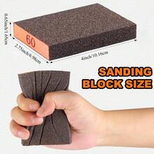 4pcs Sandpaper Sponge Set, Washable And Reusable, Suitable For Sanding Drywall, Wood, Metal And Furniture--High Quality Sandpaper Block Set, Includes 60/80/120/220 Grit Sandpaper. - Multiple Styles - View 3