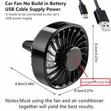 1pc Car Air Vent Cooling Fan, USB Powered Strong 7-Blade Turbine Fan With Gradient Color Atmosphere Light, Low Noise Multi-Function Mini Car Interior Cooling Fan - Wired Car Fan - View 8