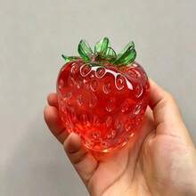 1pc Strawberry Squeeze Stress Relief Toy, Realistic Stretchable Squishy Ball, Decompression Hand Tool - Multicolor - View 6
