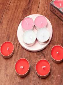 10-100pcs Small Smokeless Tea Light Candles, Romantic Mini Candles For Wax Warmer, Odorless, Birthday Party, Outdoor Wedding, Indoor Dinner Atmosphere - Multicolor - View 7