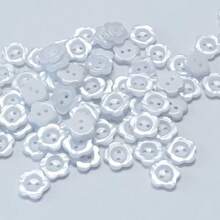 22/33/44/55/66/77/88/99Pcs Flower Shaped White Pearl Buttons, Two-Hole Glossy Shank Buttons, Multi-Color Shell Buttons For DIY Sewing Clothes, Shirts, Dresses, Crafts, Scrapbooking Decoration - Multicolor - View 9