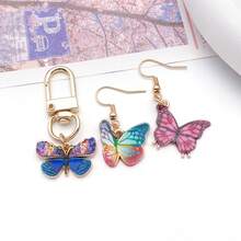 20pcs Alloy Enamel Colored Insect Butterfly Pendant Jewelry Making DIY Earring Pendant Various Design Charms For Jewelry Making Bracelets Necklace - Multicolor - View 3