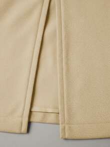 QUNGIGU Women's Solid Basic Slit Casual Comfy Stylish High Waist A-Line Long Skirt - Khaki - View 7