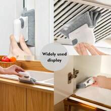1pc Multifunctional 2-In-1 Window Sill Cleaning Brush, Suitable For Window Grooves, Window Tracks And Corners, Detachable, Glass Door Groove Cleaning Brush - Grey - Multicolor - View 4