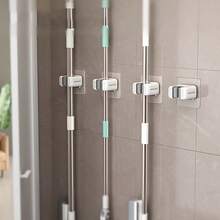 3pcs No-Drill Wall-Mounted Mop And Broom Holder - Strong Plastic Mop Storage Clip And Broom Hook, Space-Saving Vertical Storage, Suitable For Home, Kitchen, Multi-Purpose Hook - A - View 4