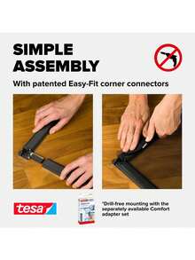 Insect Stop Aluminium For Doors Frame Fly Screen - Insect Screen With Aluminium Frame Clear View - Door Insect Screen - 100 Cmx 220 Cm, Anthracite Father's Favorite Gift - Anthracite + Door - 1,0 M : 2,2 M - View 5