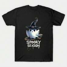 UnisexSpooky Season T-Shirt Casual Comfortable Soft Breathablethe Weeknd Concert Outfits  Halloween Back To School - Black - View 1