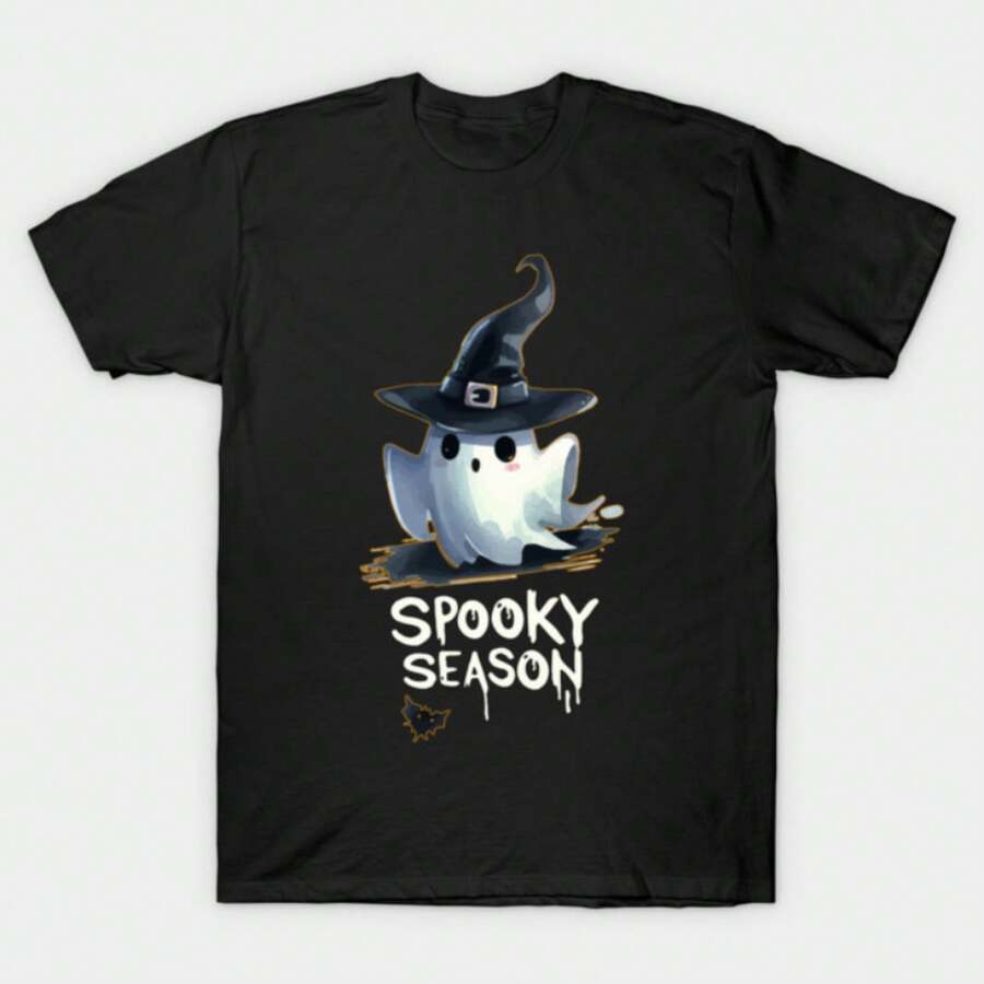 UnisexSpooky Season T-Shirt Casual Comfortable Soft Breathablethe Weeknd Concert Outfits  Halloween Back To School - Black - View 1