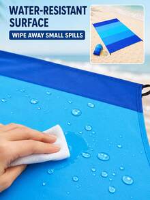 Extra Large High-Quality Anti-Sand Beach Blanket - Durable Polyester Lightweight Outdoor Mat Suitable For Camping, Hiking, Picnics, Beaches And Pools - Machine Washable All Season With Storage Bag - Multicolor - View 10