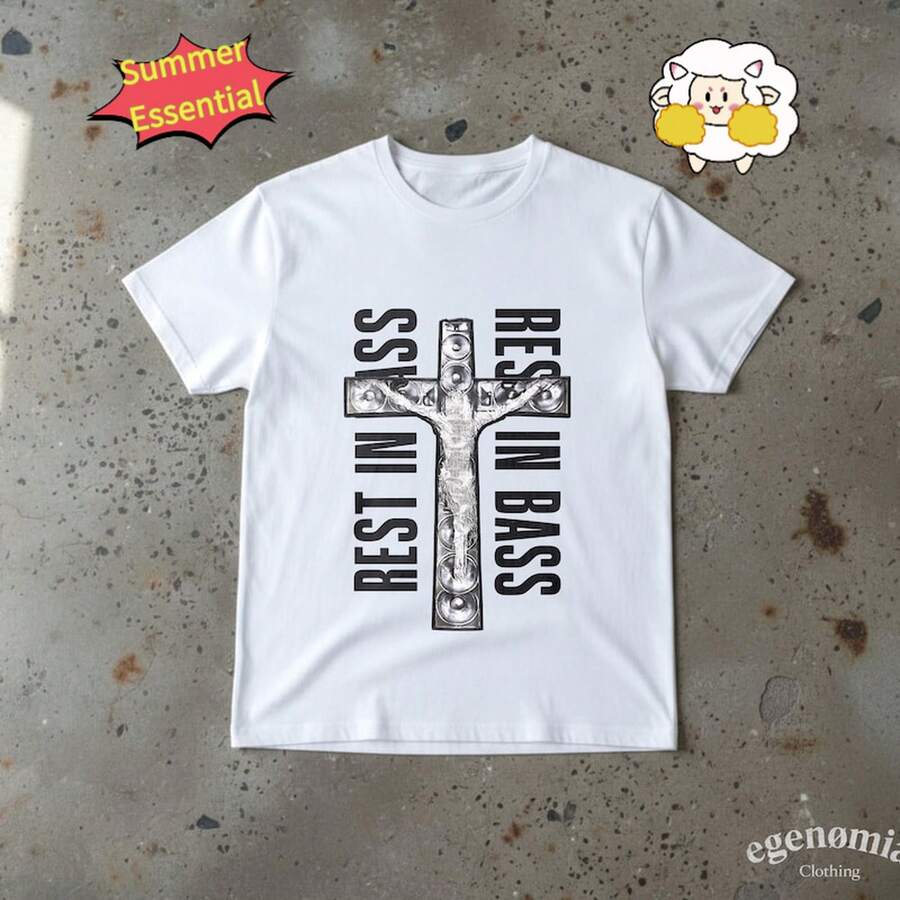 Che Rest In Bass Merch Teefor Underground Rap Merch, Bootleg Rap Tee, Y2K Shirt, Tour Merch, Encore, Nine Vicious - 白色 - 查看 1