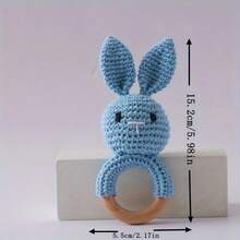 Handmade Crochet Rabbit Rattle, Baby Interactive Crochet Toy, Built-In Bell, 3D Cute, Rich Details, Attract Baby's Attention, Develop Baby's Hearing, Baby Shower Gift, Sleep Soothers, New Mom Gift, Christmas Gift, Easter Gift, Newborn Memorial Gift - Multicolor - View 13
