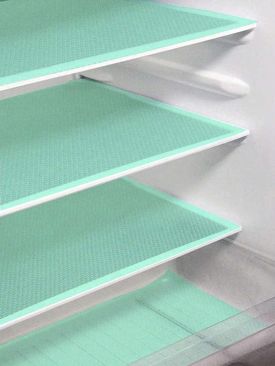 4/8件 薄荷藍 小號冰箱墊 (30cm*45cm/11.81in*17.72in) 可水洗 防水防油,適用於小型冰箱層架、小型冷凍庫玻璃層架、小型櫥櫃抽屜等 - 薄荷藍 - 查看 1