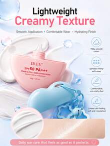 MOOYAM MOOAYAM SPF50+ PA+++ Collagen Sunscreen – Anti-Aging, Waterproof And Sweat-Resistant; Provides High-Performance Sun Protection, Fast-Drying, Non-Sticky - Pink Purple - View 10