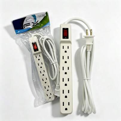 Regleta multifuncional con apagado central para familias con niños, multicontacto segura que evita riesgos eléctricos, compatible con celulares, laptops, consolas y electrodomésticos pequeños, cable flexible anti roturas