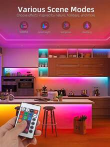 USB 5V RGB Flexible Neon LED Light Strip With Infrared Remote Control, Color-Changing Bendable Silicone Neon Soft Light Bar, Cuttable Multicolor Ambient Light For TV Background, Bedroom, Gaming Room, Wall, Party Decoration - One Size Fits All - View 2