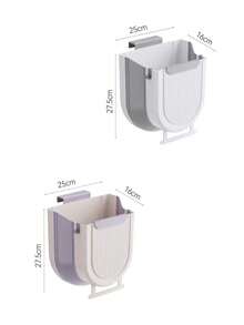 7L Foldable Hanging Kitchen Waste Bin, Cabinet Door Mount Trash Can With Scraper, Wall Mount Compost Bin For Food Waste, Space-Saving Under Sink Garbage Bin, Multi Colors Available - Multiple Specifications - View 6