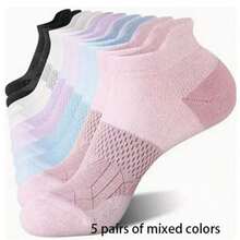 1/5/10 Pairs Women's Sports Sweat-Absorbing Breathable Socks, Suitable For All Seasons, Comfortable And Breathable Design, Applicable For Sports And Business Casual - Multicolor - View 13
