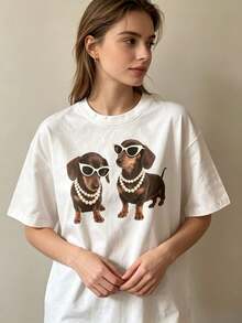 Women T-Shirts - 白色 - 查看 2