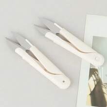 U-Shaped Round Head Spring Sewing Hand-Made Small Scissors Household Portable Stainless Steel Thread Repair Scissors - A - View 10