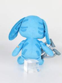 BIUBLIULAND Boneka Anjing Lucu Bertelinga Panjang Biru Ukuran 10 Inci, Boneka Hewan Kartun Lembut dengan Kacamata/Tongkat Penopang, Mainan Figur Karakter Game Lucu dan Menyeramkan untuk Hadiah Anak-Anak Penggemar - MultiWarna - View 9