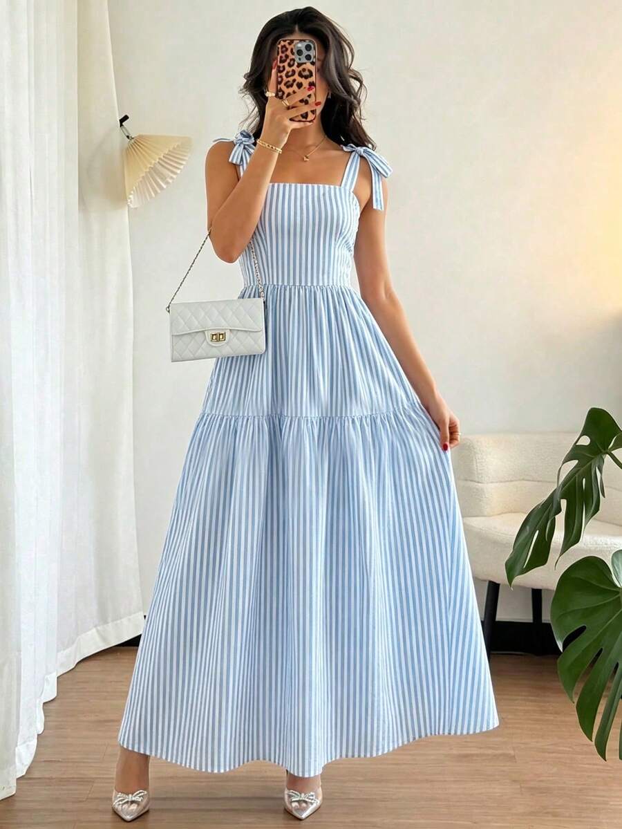 Women Long Dresses - Pale Yellow - View 1