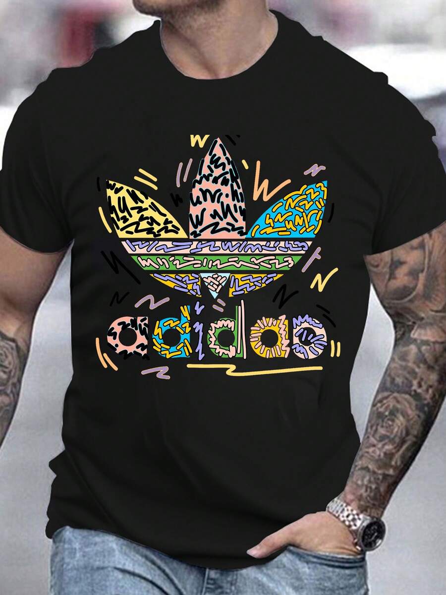 Men T-Shirts - 黑色 - 查看 1