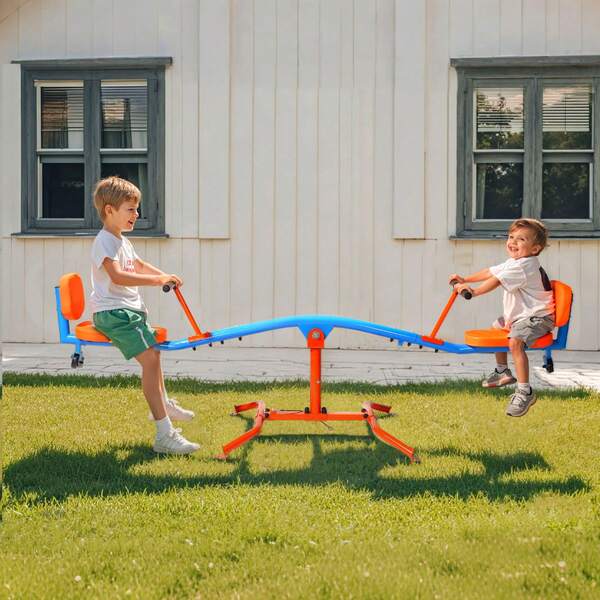 Altalena per bambini, capacità di carico 300 libbre, altalena rotante con maniglie facili da impugnare, attrezzatura da parco giochi per bambini, giocattoli da esterno, rotazione a 360 gradi per bambini dai 3 anni in su