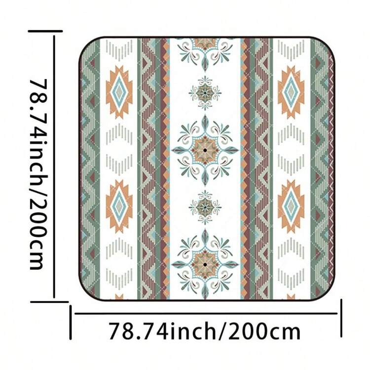 Vintage Bohemian Geometric Pattern Portable Placemat - Vintage Mia - View 4